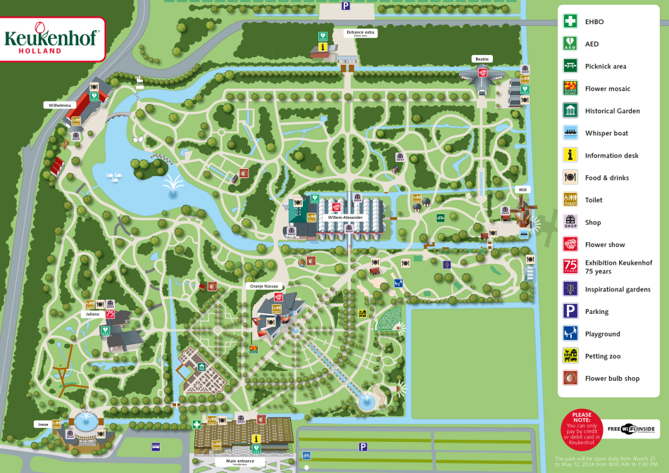 Plattegrond Keukenhof 2024